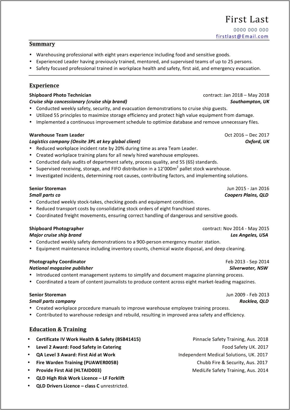 1099 Contractor Cleaning Job Description For Resume