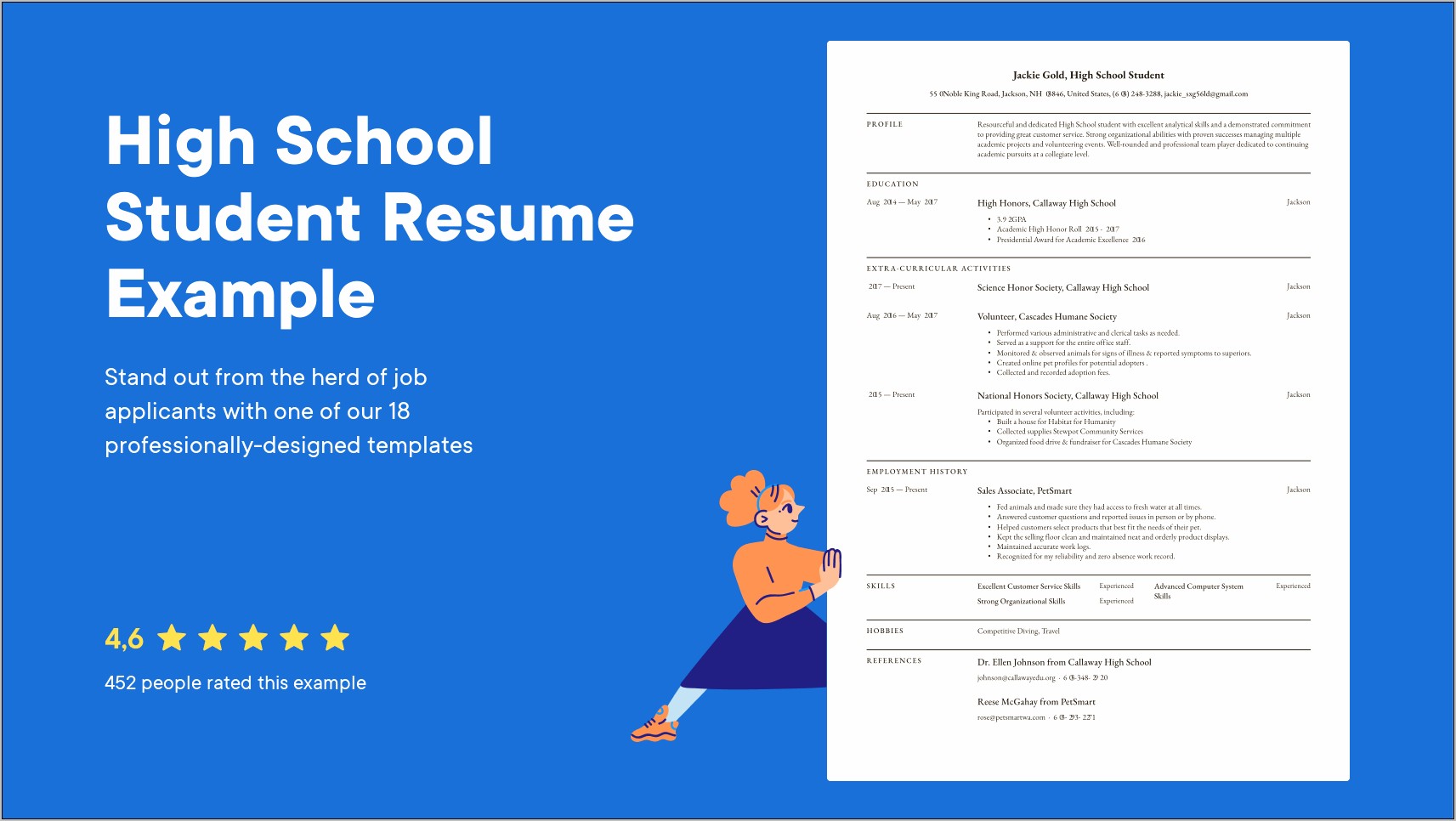 16 Year Old High School Resume Template