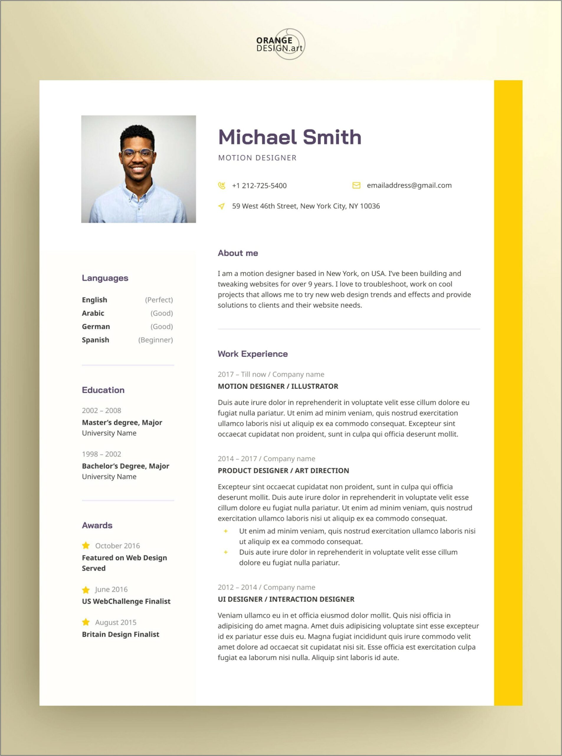 2017 Resume 1 Page Template Forbes