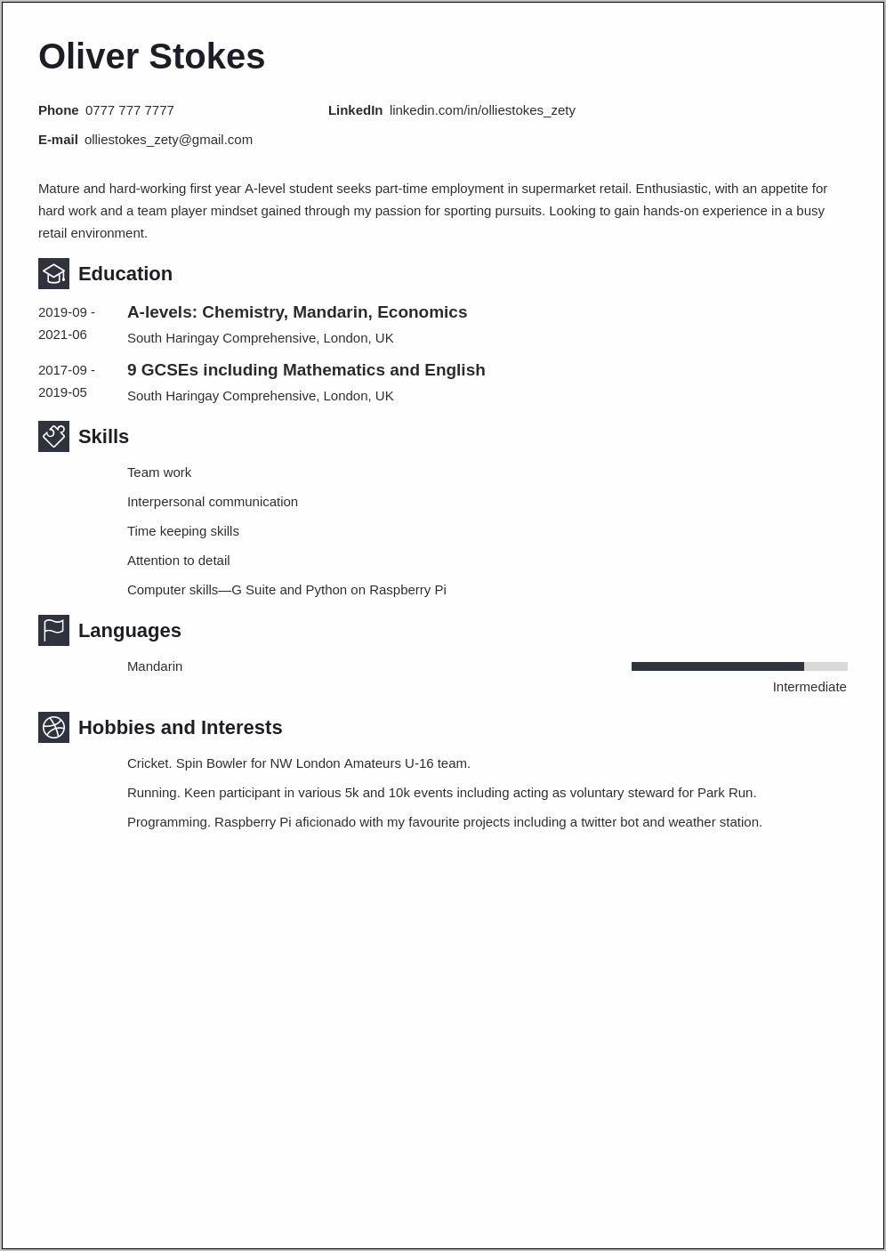 2019 Older Worker Resume Showing Early Career Experience