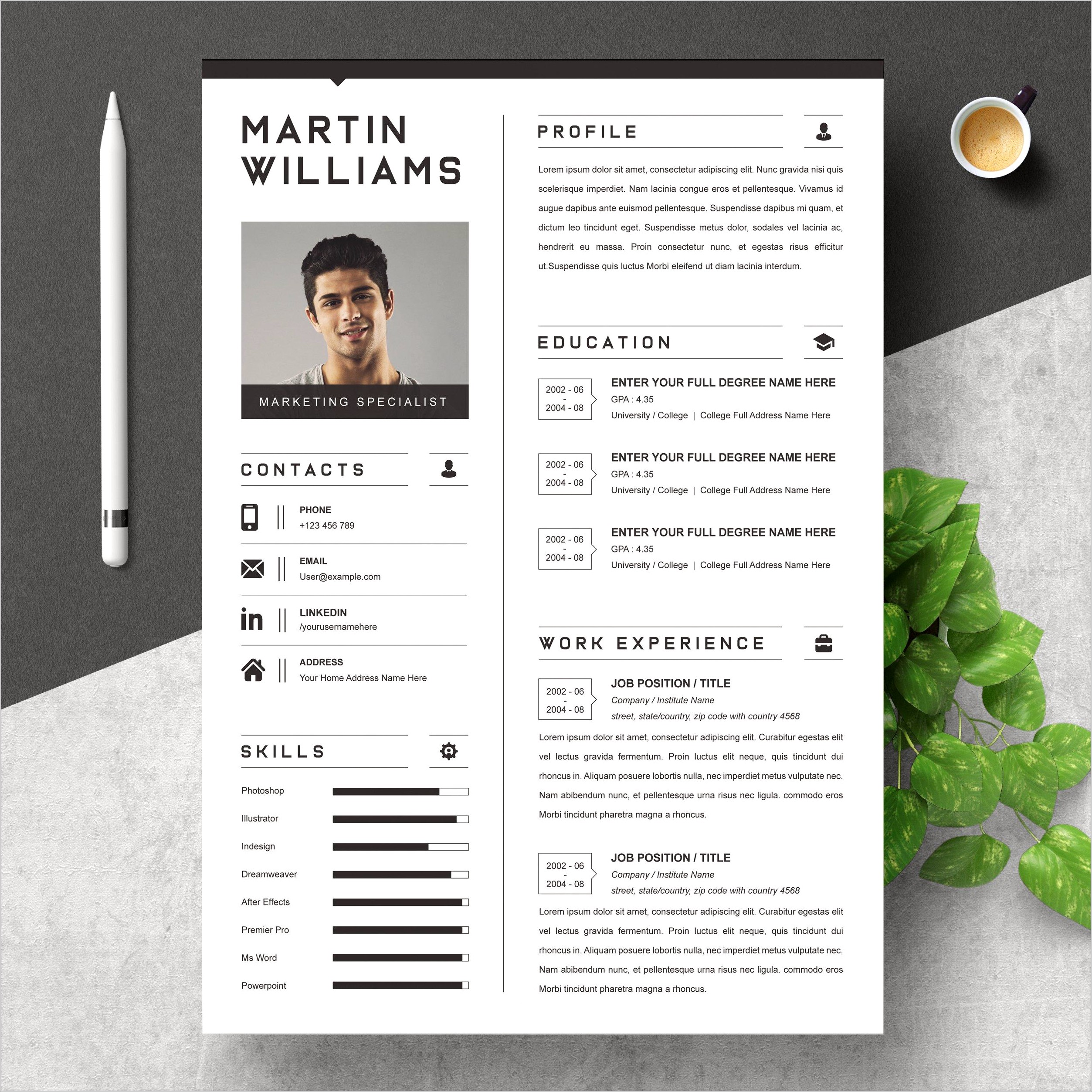 3 Page Resume Format In Word