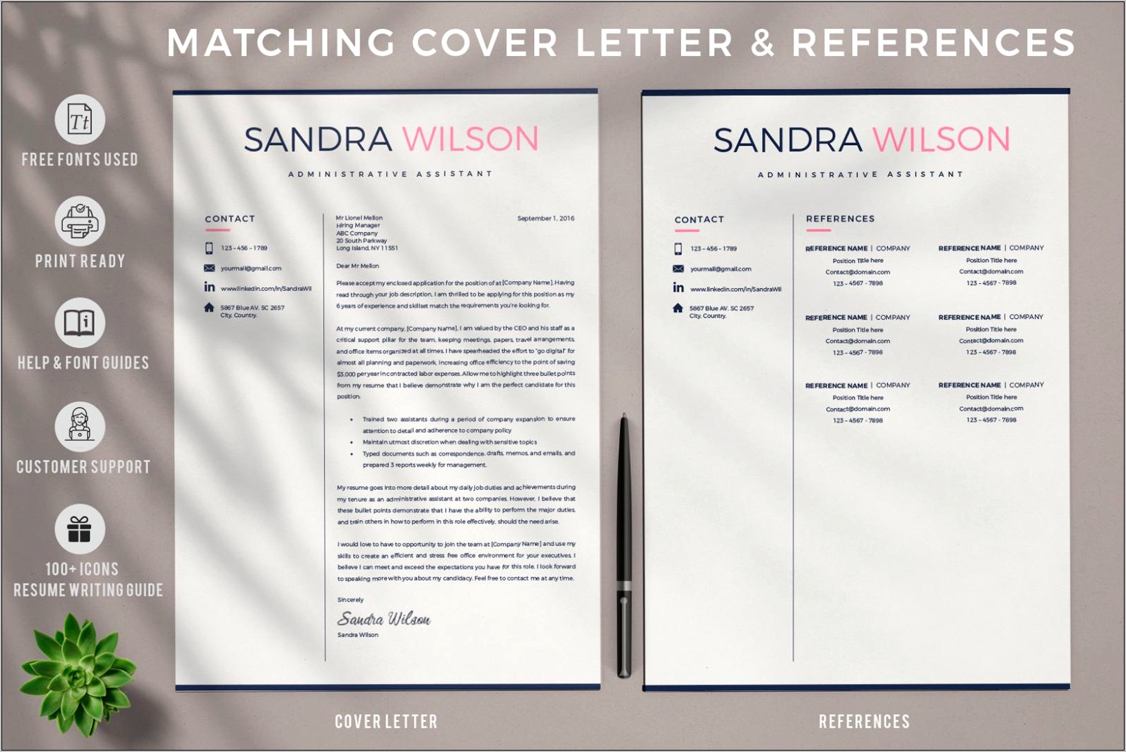 3 Piece Resume Cv Cover Letter Download Free