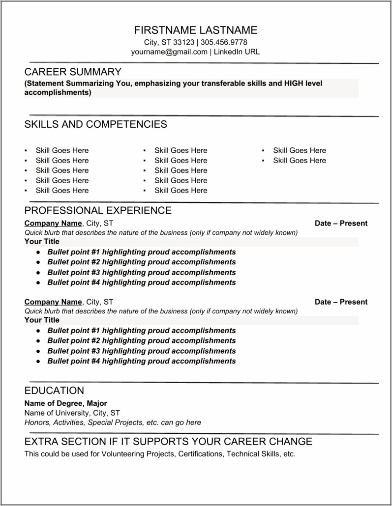 3 Types Of Resume With Examples