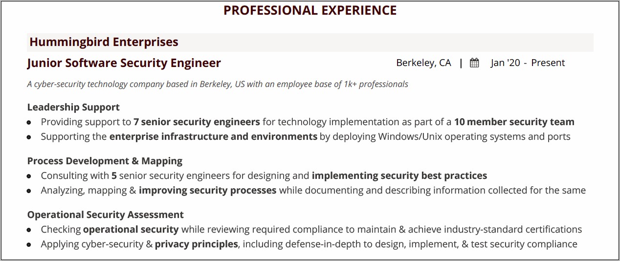 5 Years Experience Information Assurance Resume