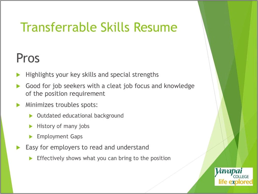 A Resume Focuses On Key Skills