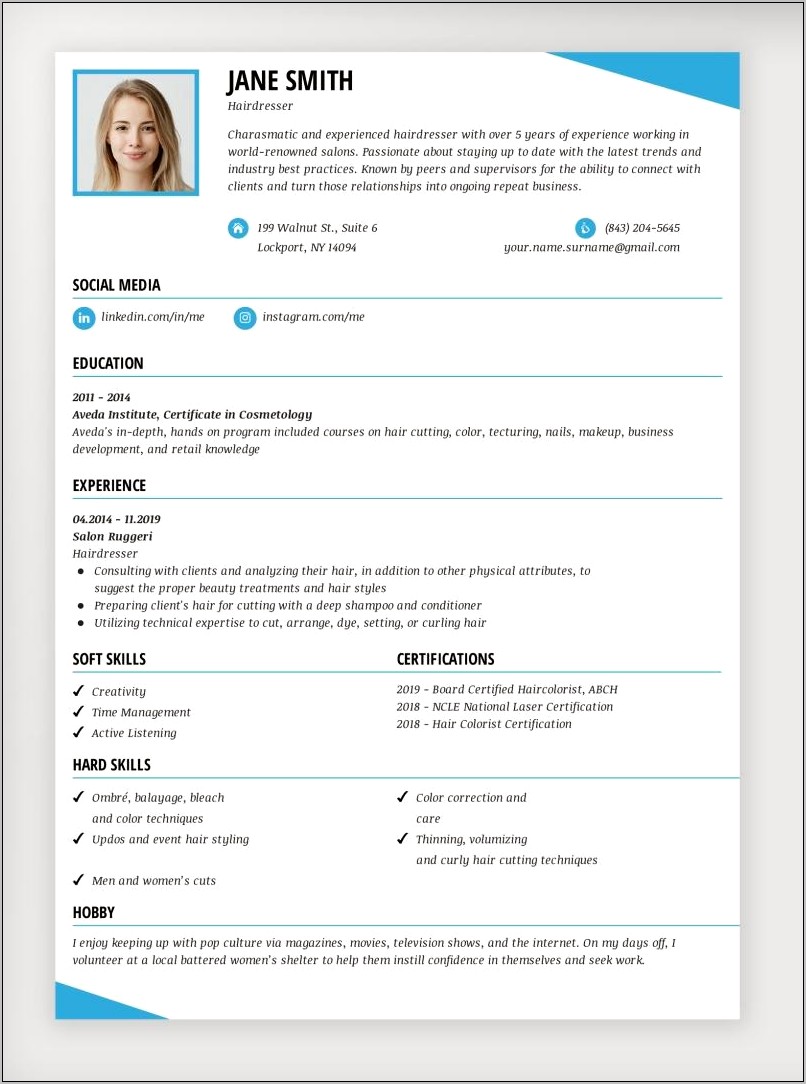 A Good Bold Color For A Resume