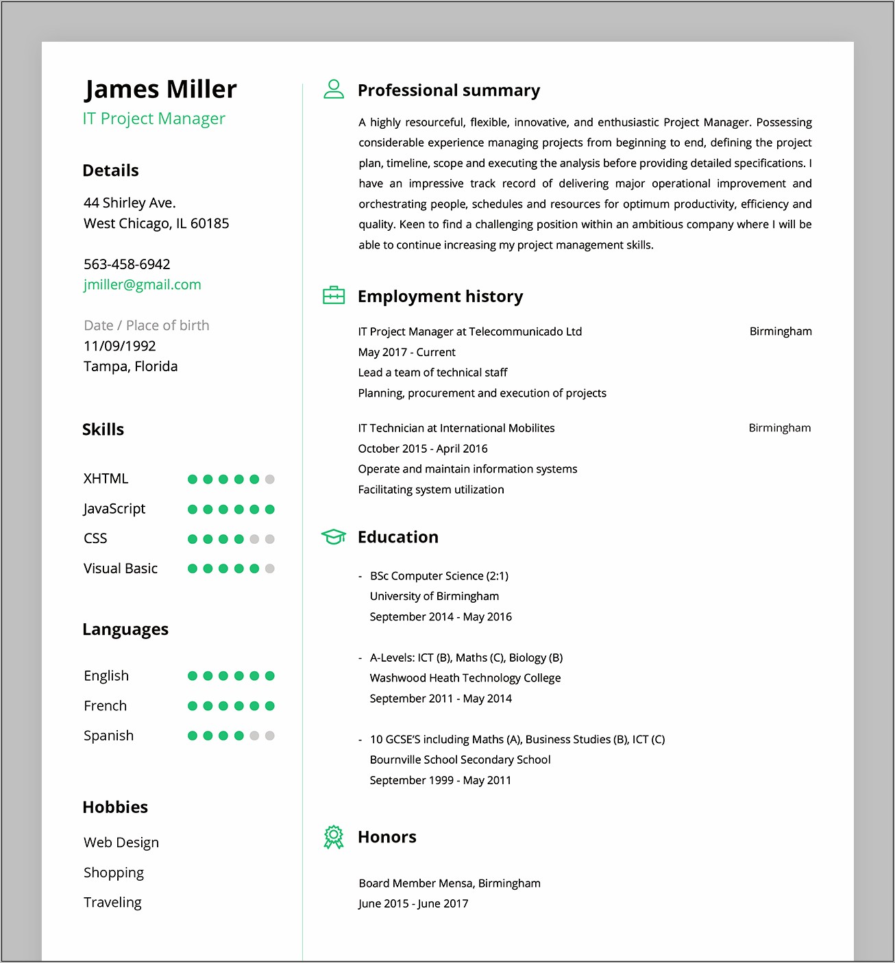 A Good Computer Science Resume To Get Hired