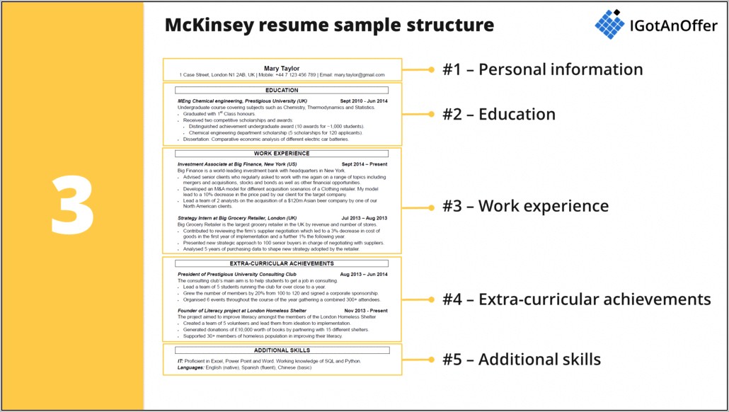 A Good Resume Outline For Consulting