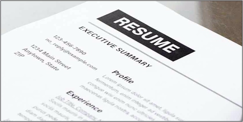 A Good Summary To A Resume
