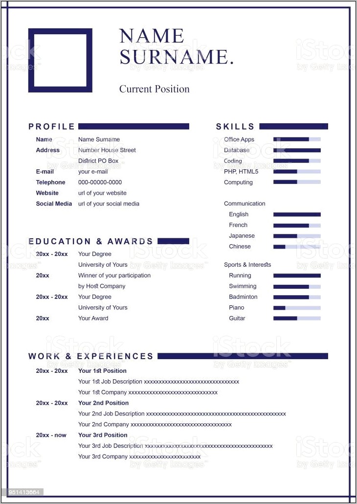 A Simple Good Looking Resume Format