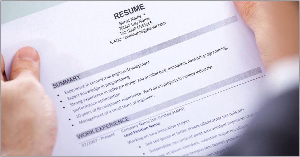 A Summary Of Qualifications On Your Résumé Is