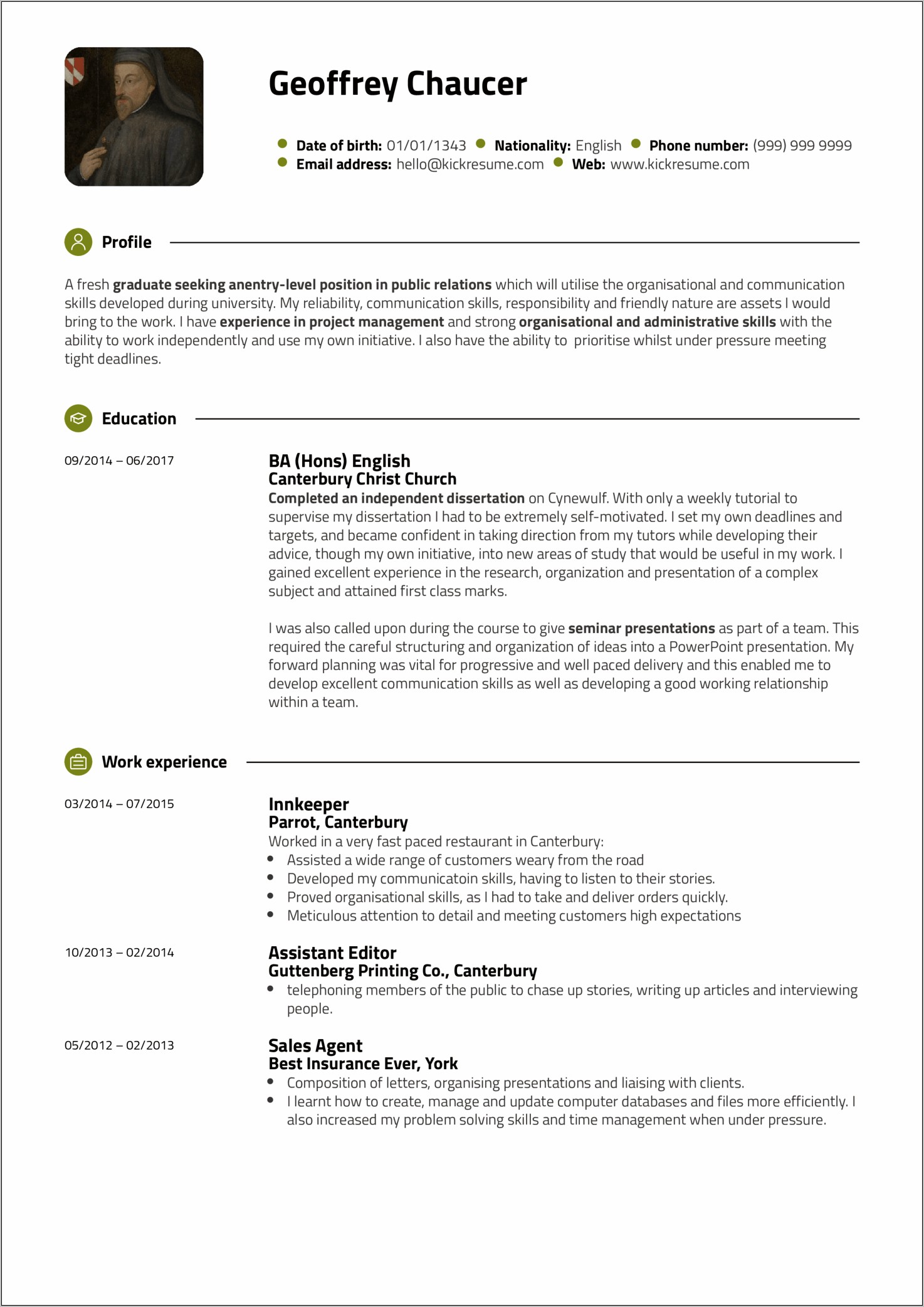 Ability To Work With People On A Resume