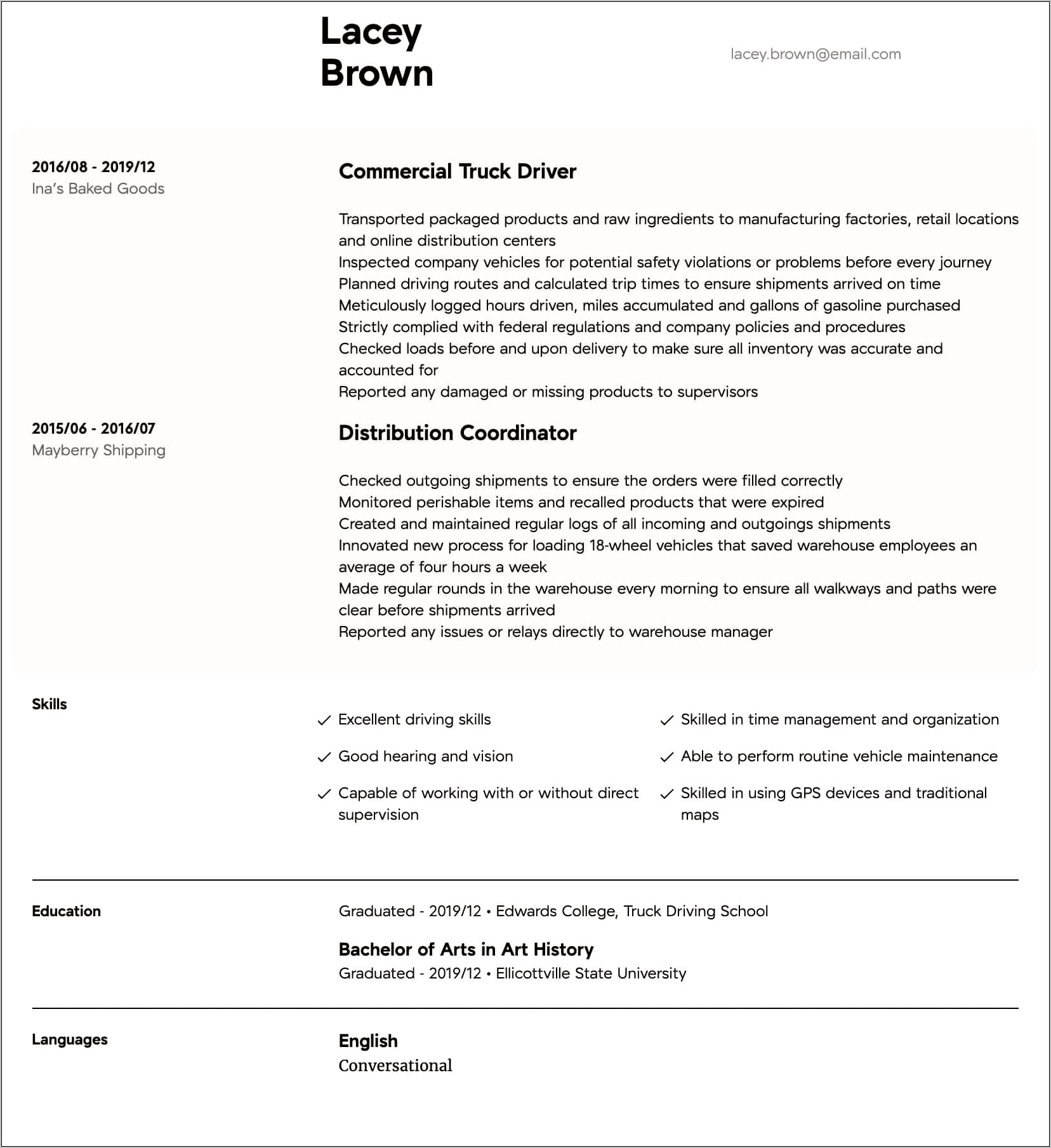 Ability To Work Without Supervision On Resume