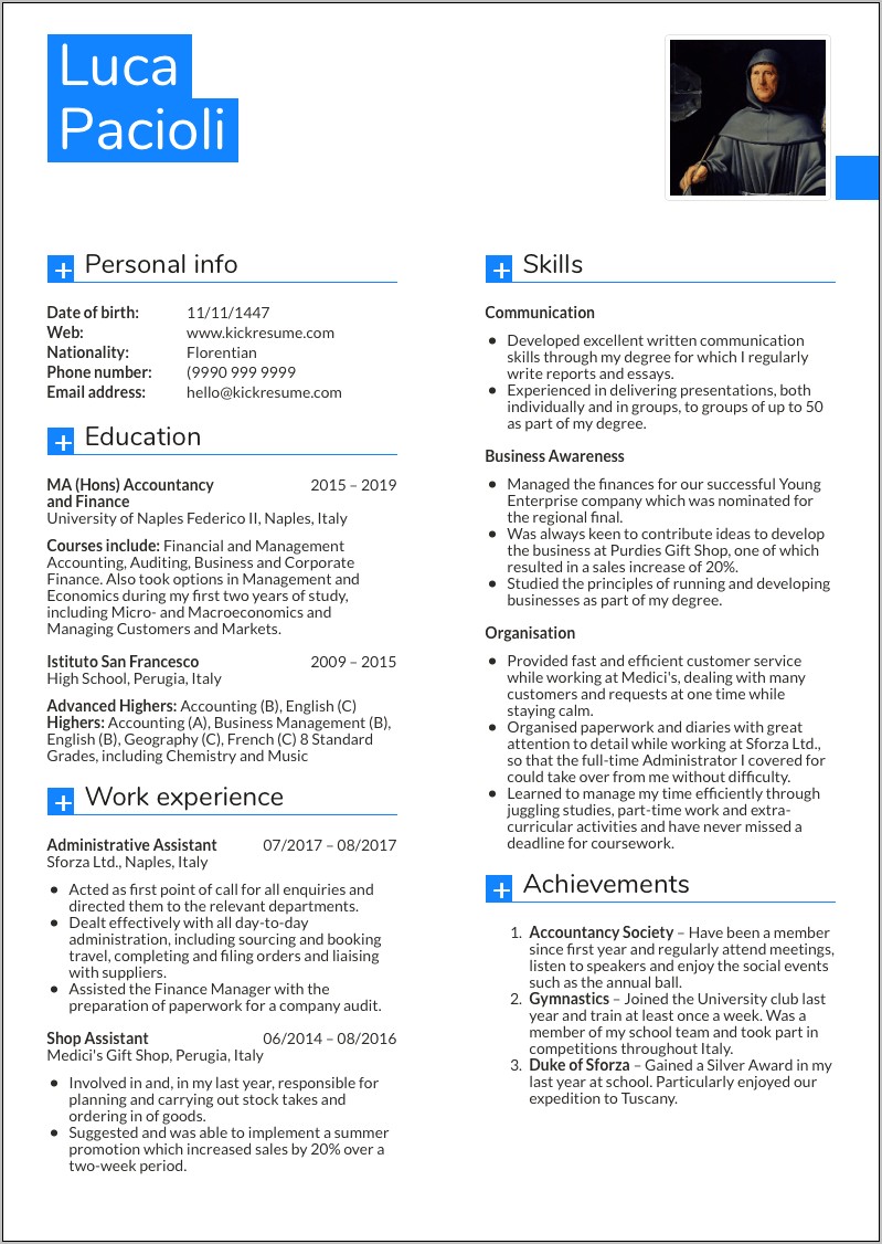Accontant Resume Tips First Accounting Job