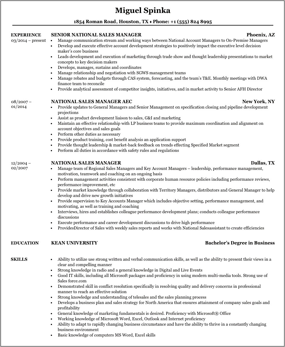 Account Specialist Objective On A Resume