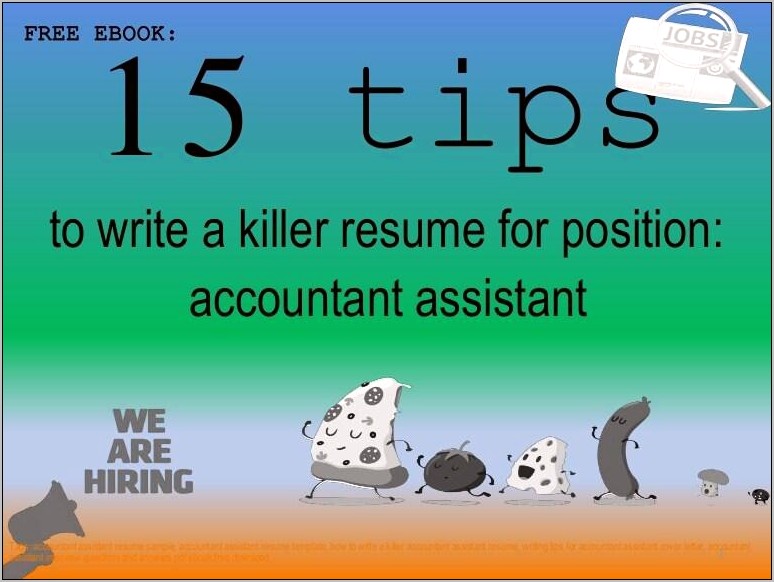 Accountant Assistant Job Description For Resume