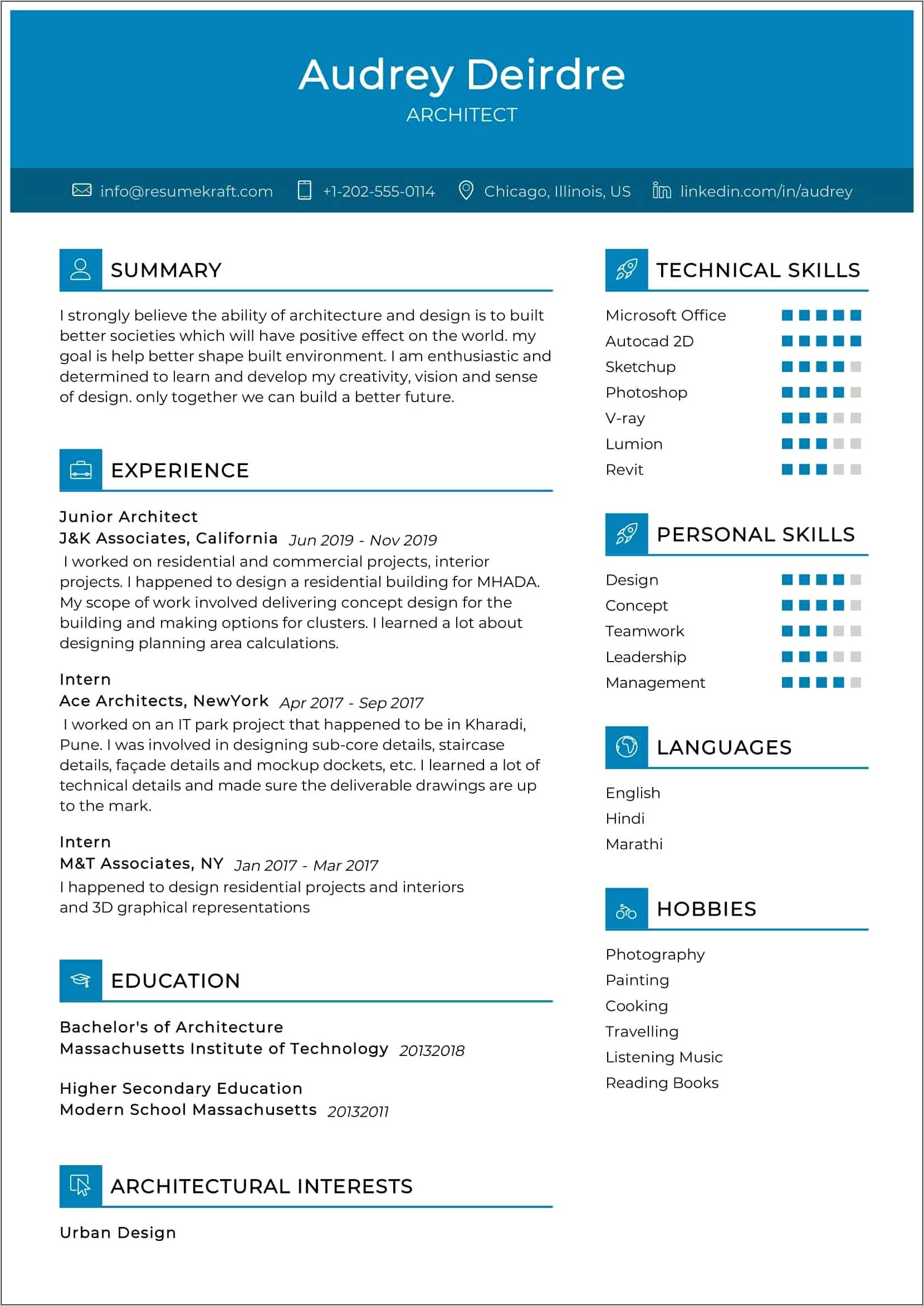 Action Words For An Architecture Resume