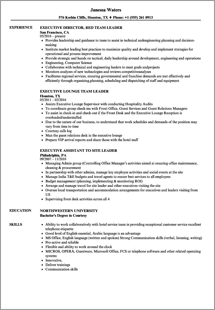 Active Language Objective For A Resume