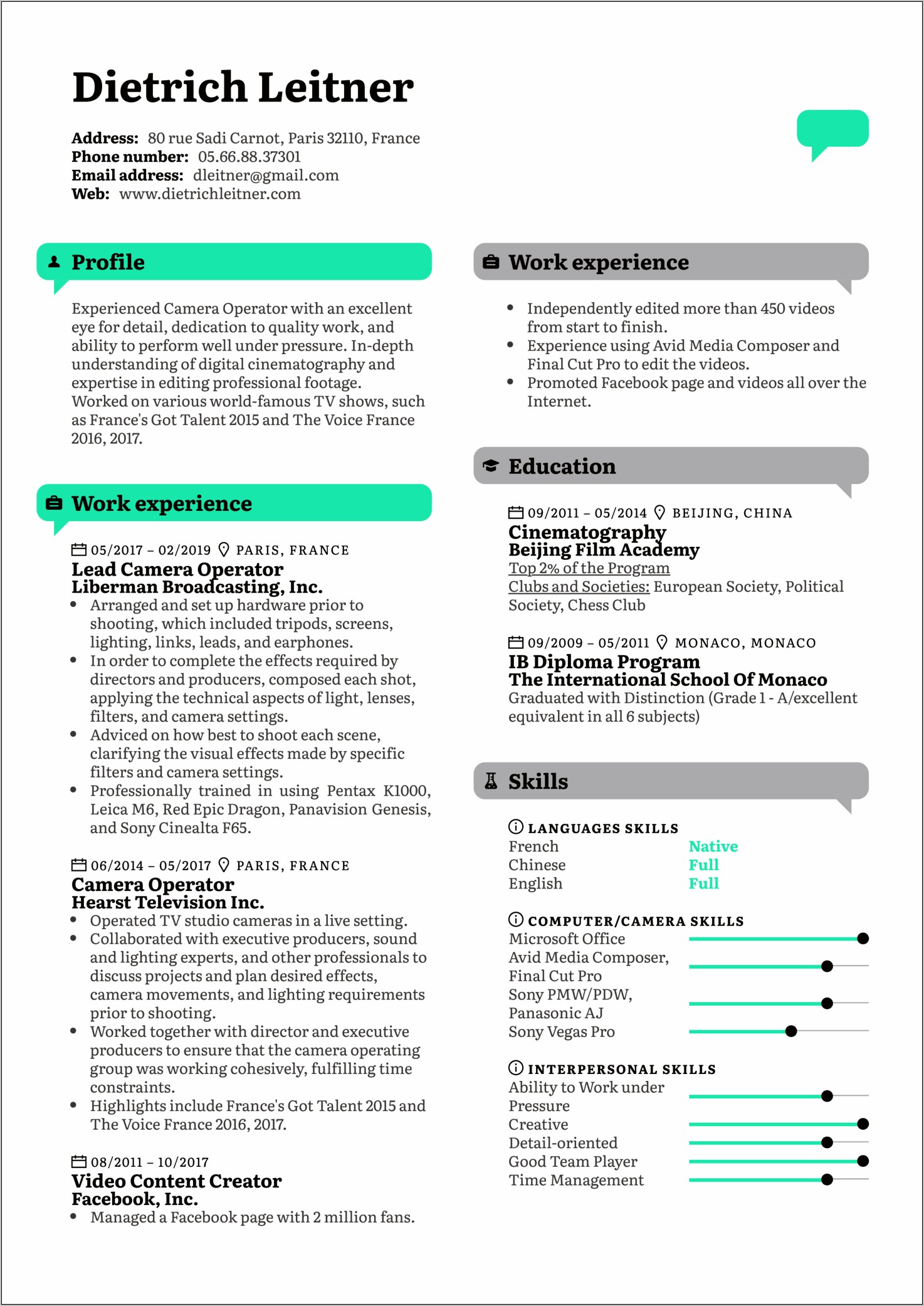 Active Voice Examples On Resumes
