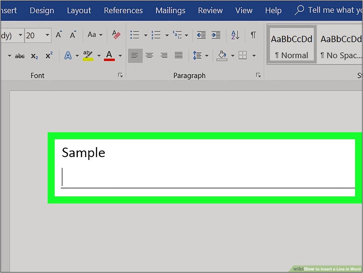 Add Lines To Resume In Word