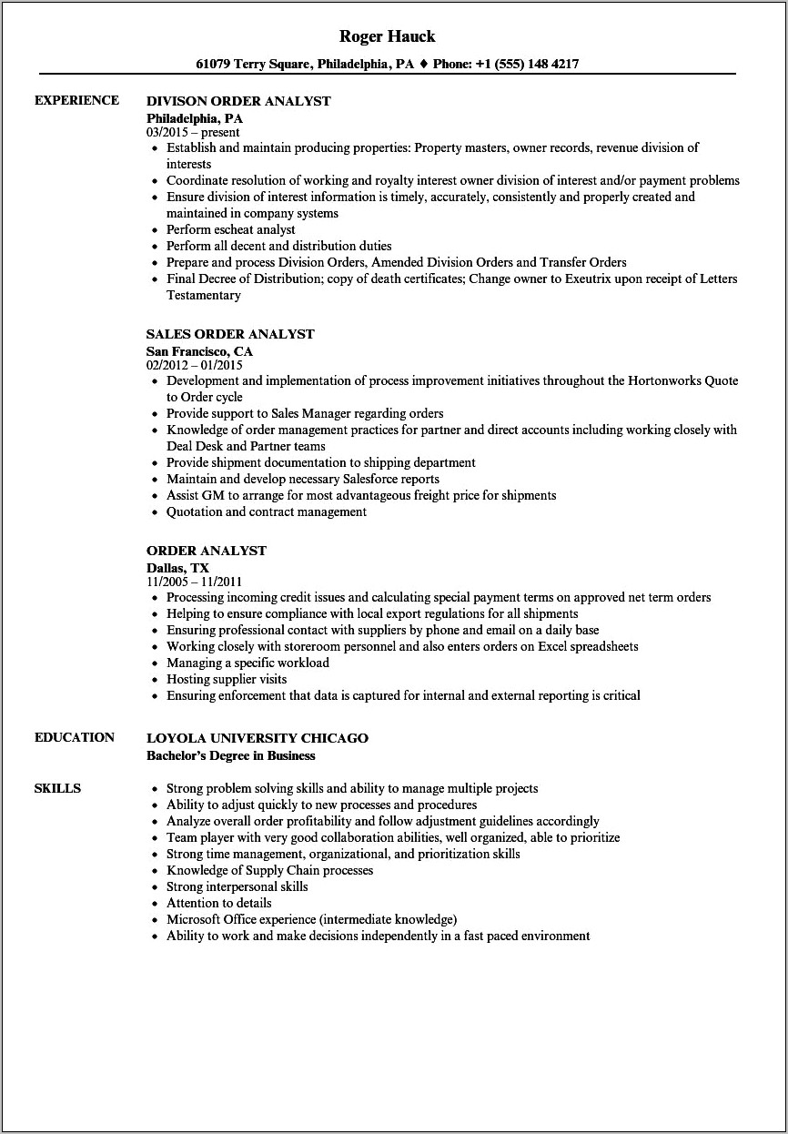 Adjusting To Issues At Work Resume