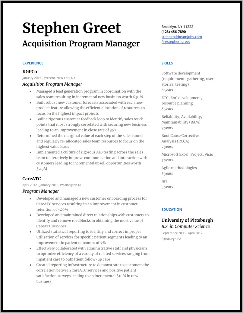 Administration And Program Management Specialist Resume Us Airforce
