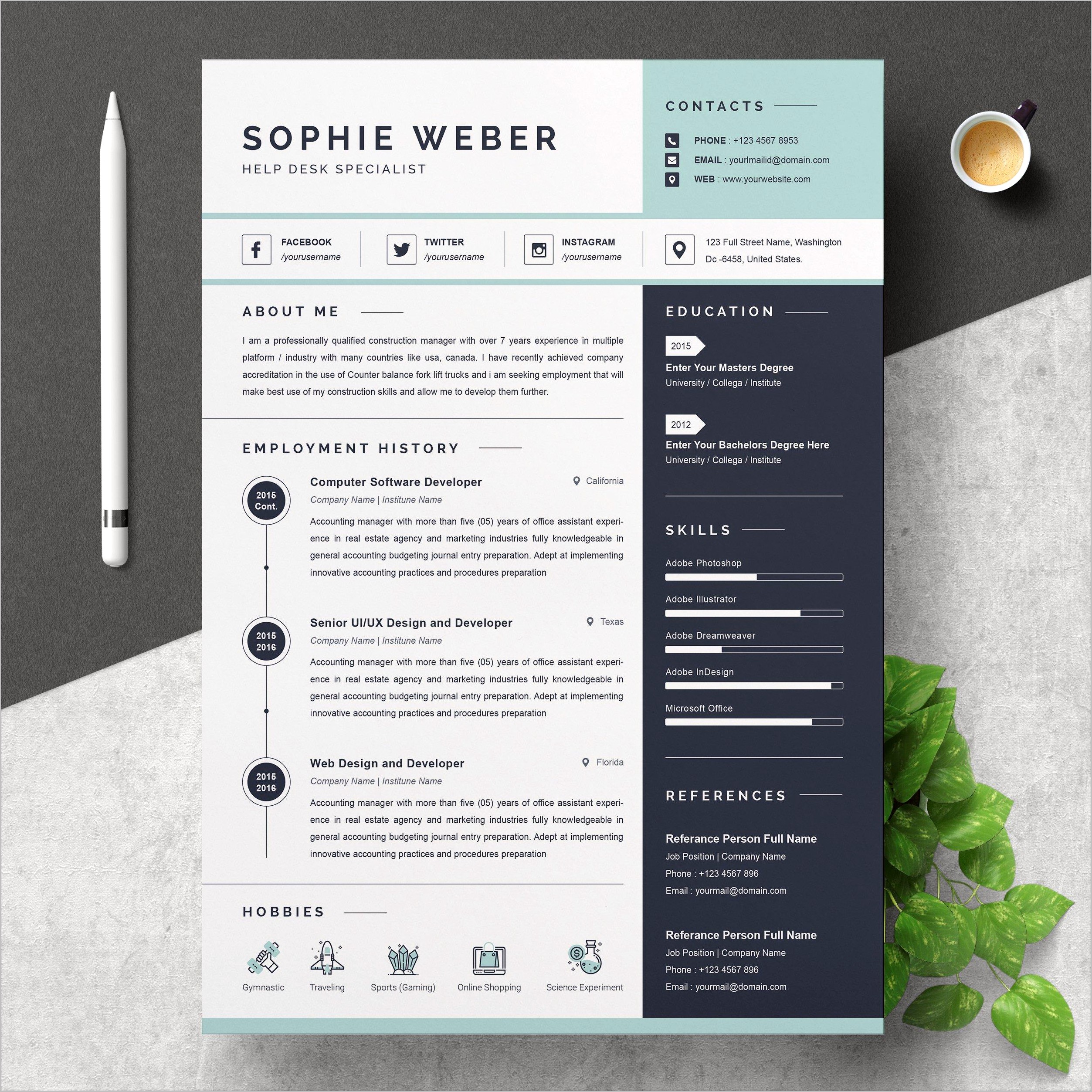 Administrative Assistant Modern Resume Templates Free Download