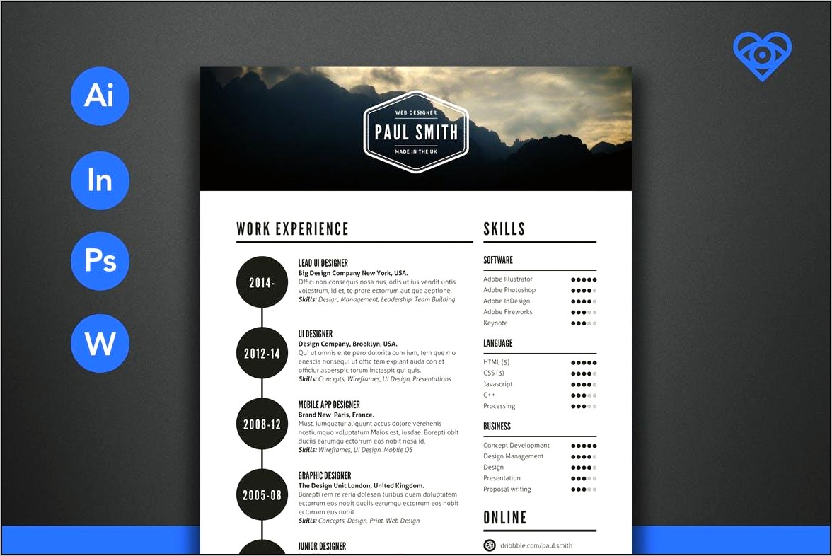 Adobe Indesign Resume Template Free Download