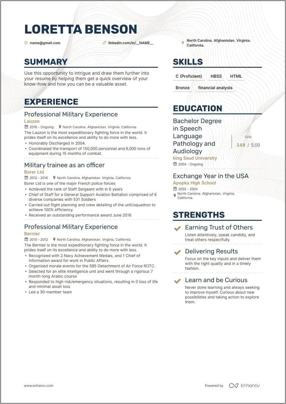Air Force Rotc Interview Resume Example