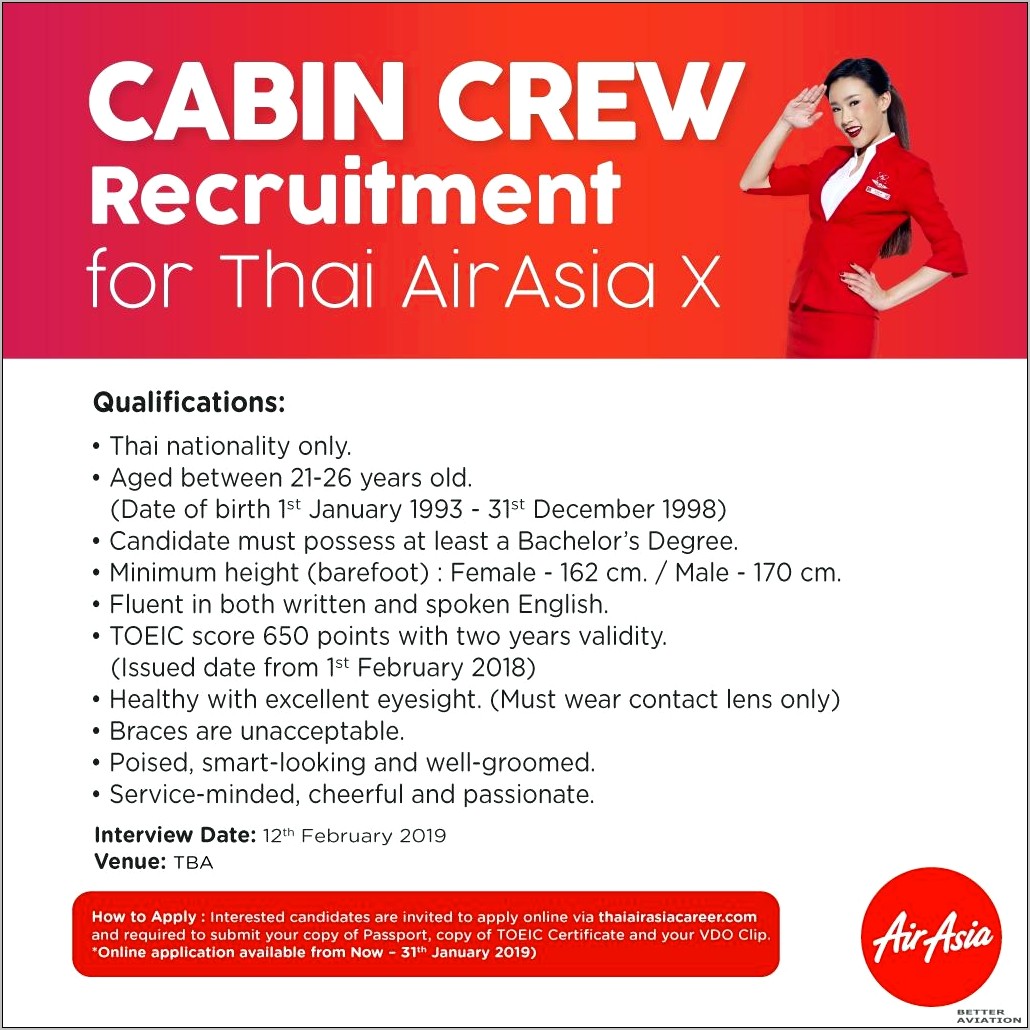 Airport Cabin Crew Job Description For Resume