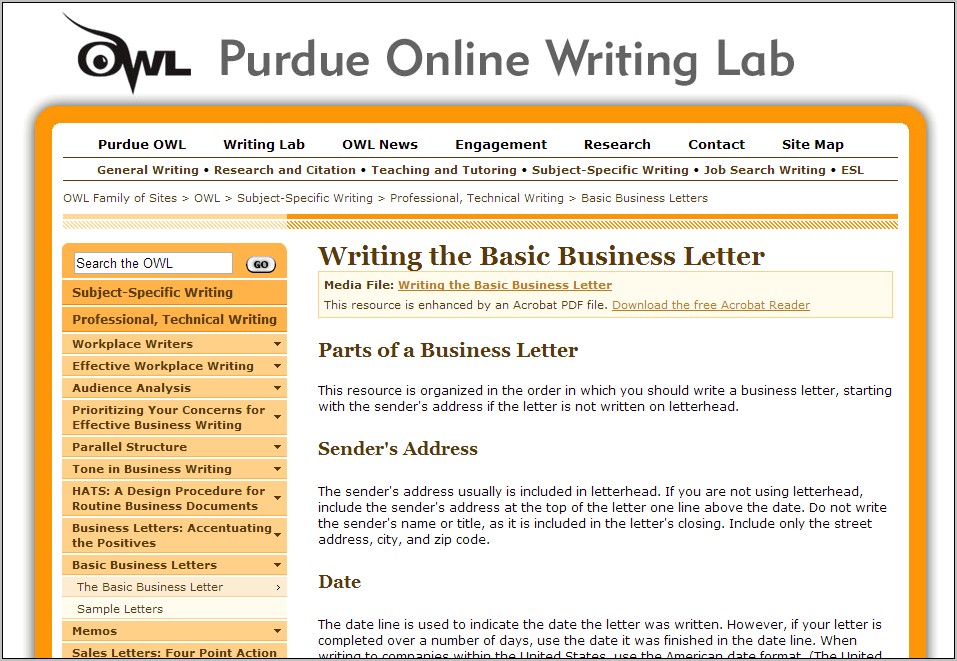 An Employment Objective On A Resume Purdue Owl