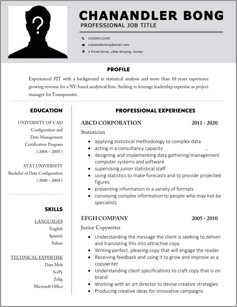 Anatomy Of A Really Good Resume