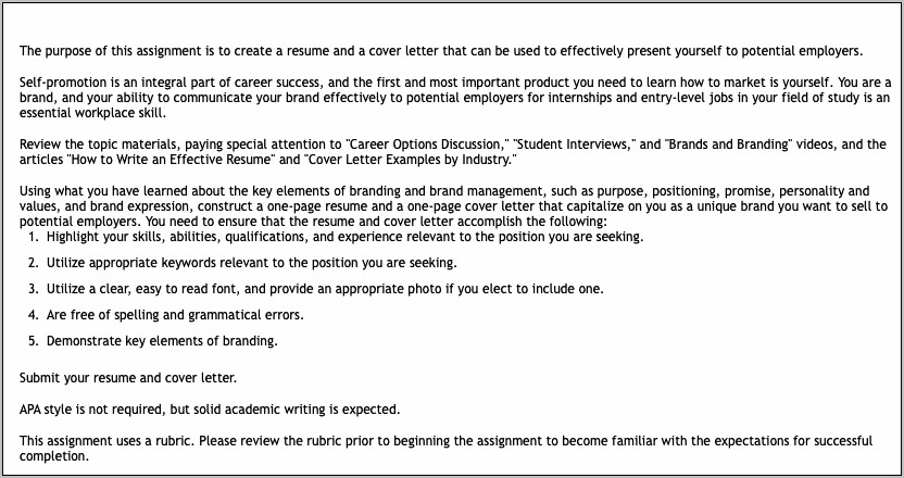 Apa Cover Letter For A Resume