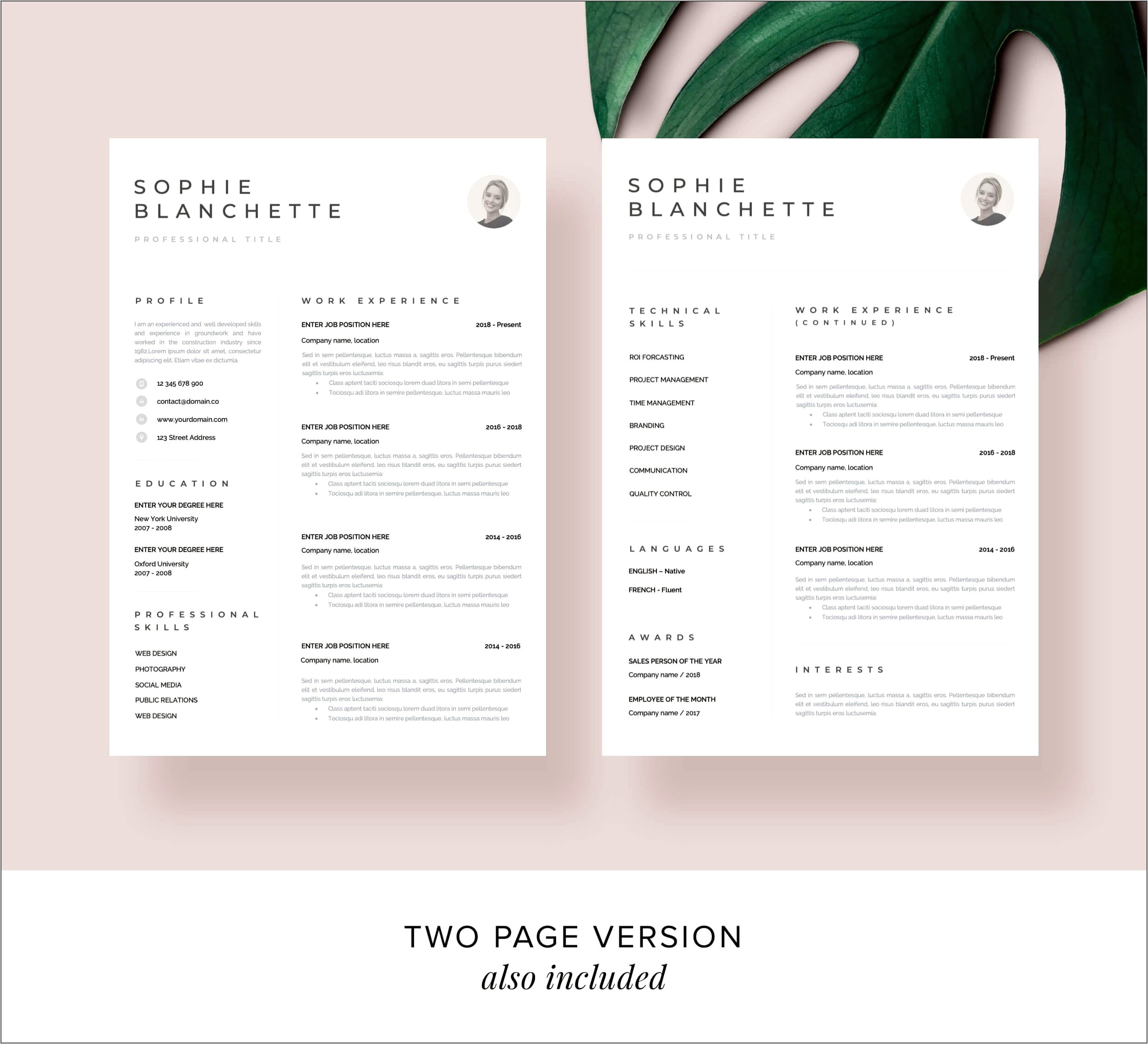 Apple Pages Resume Templates 2018 Free