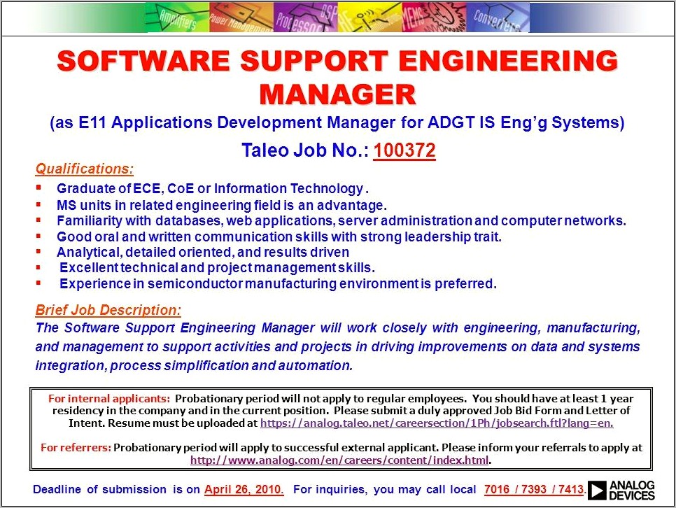 Application Support Development Manager Skills On Resume