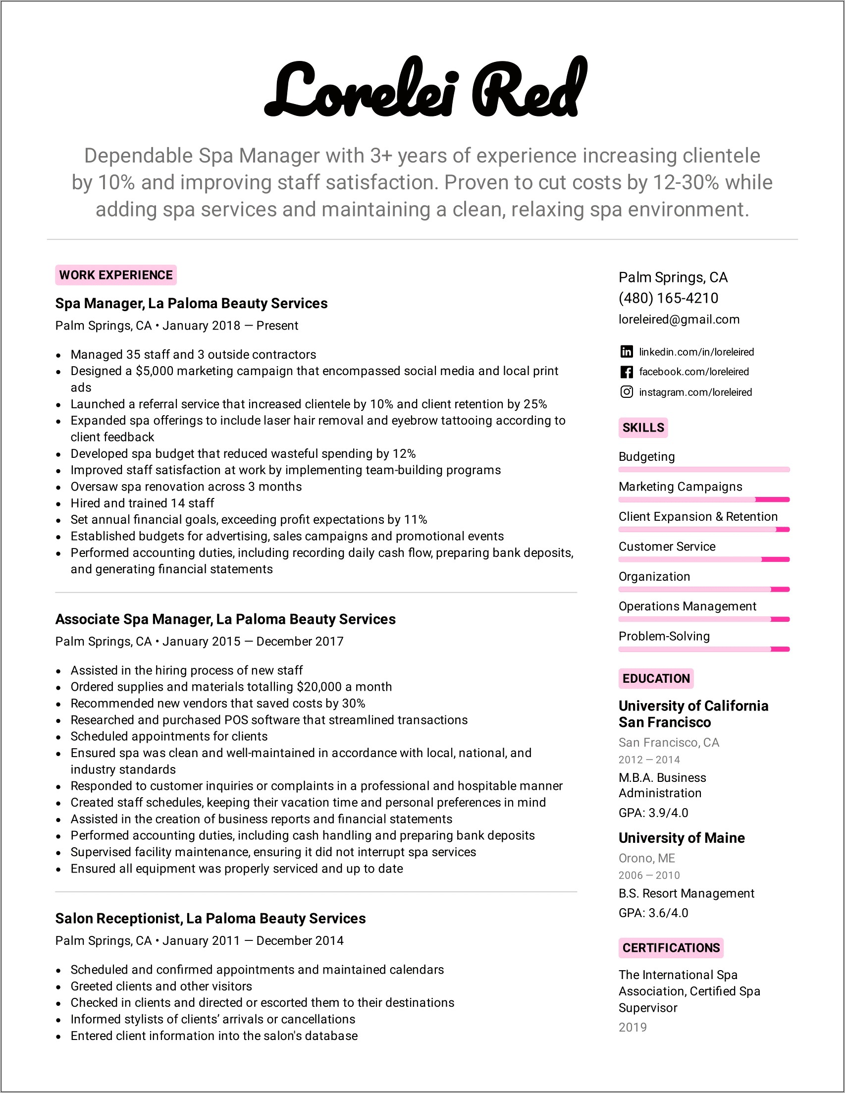 Assistant Business Office Manager Resume