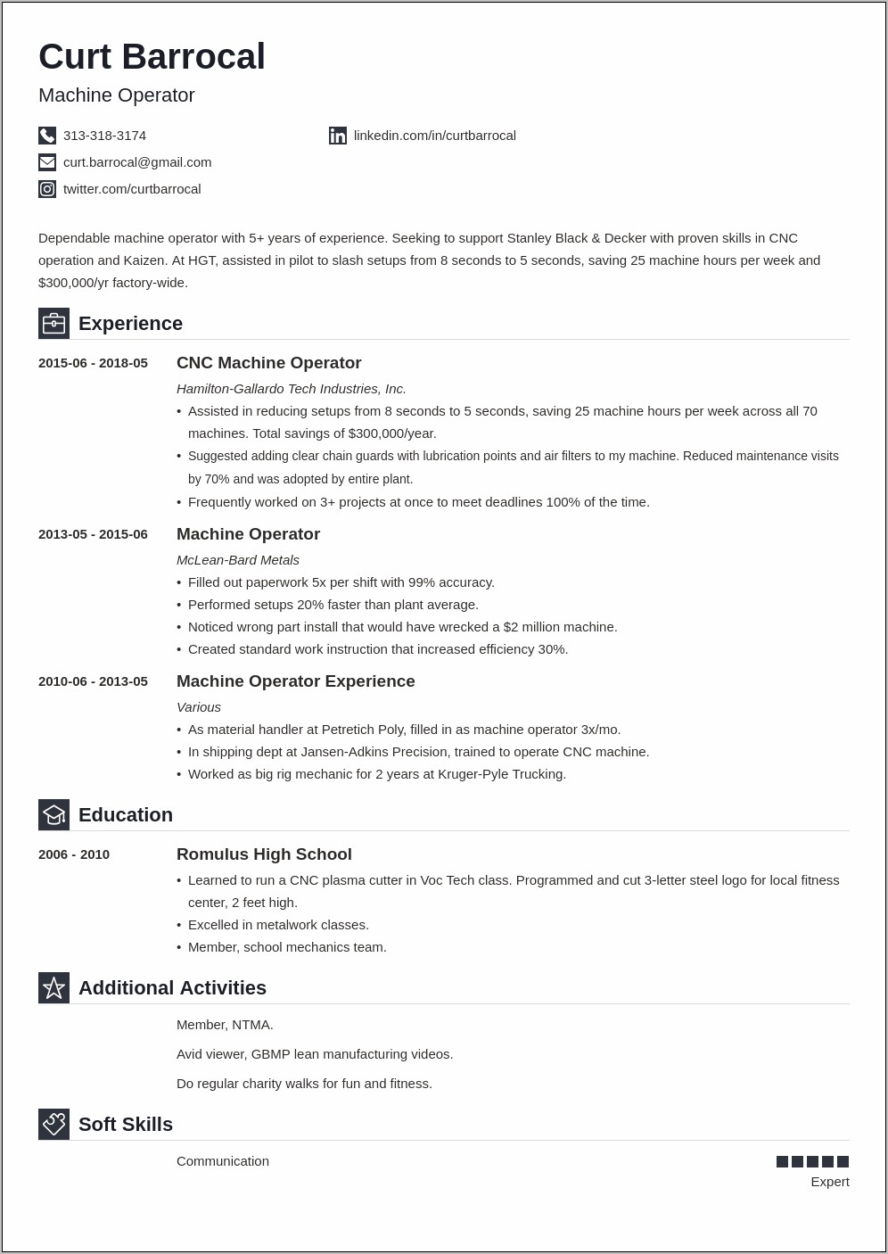 Automotive Assembly Line Worker Job Description Resume