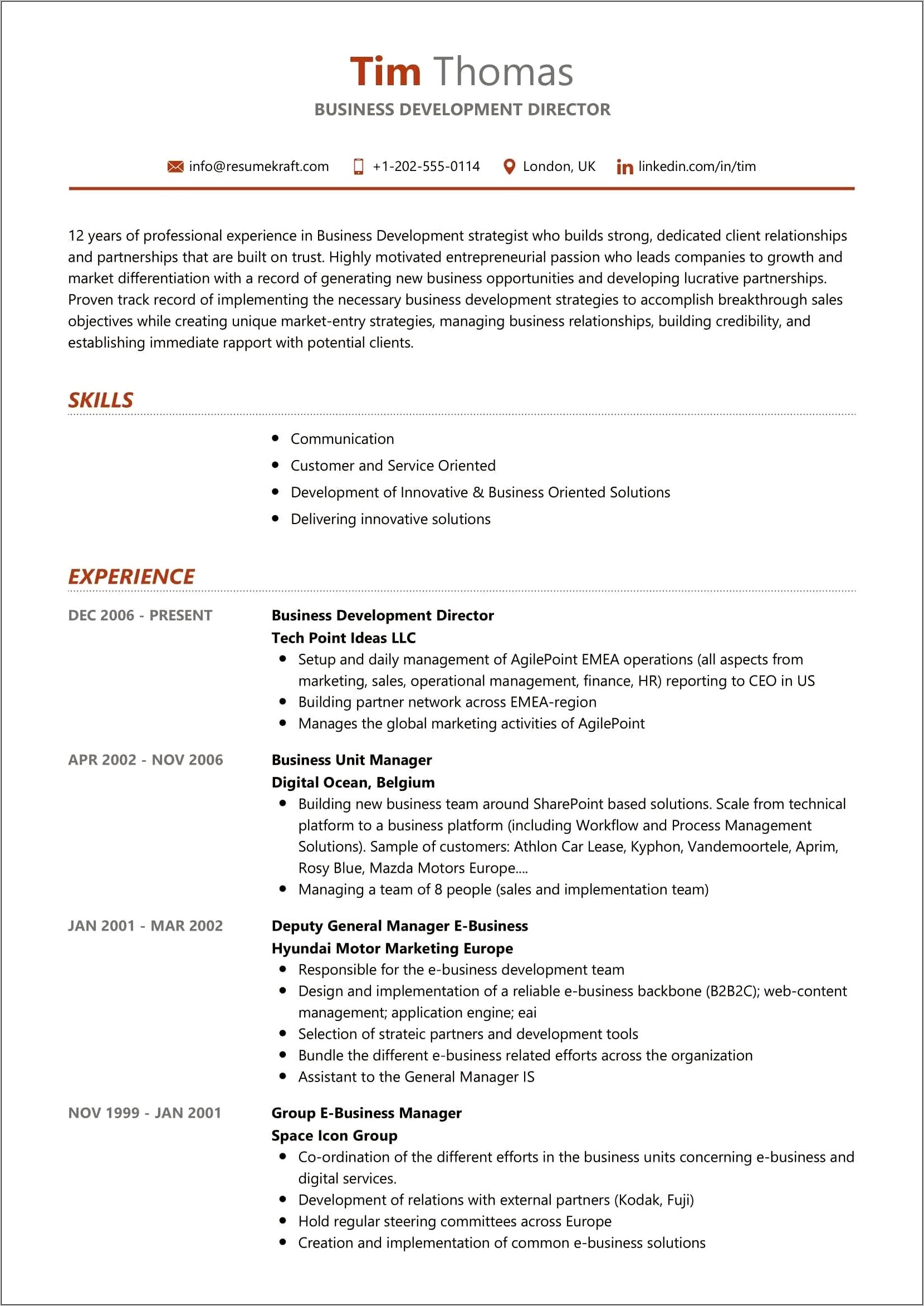 Automotive Sales And Marketing Director Resume Template