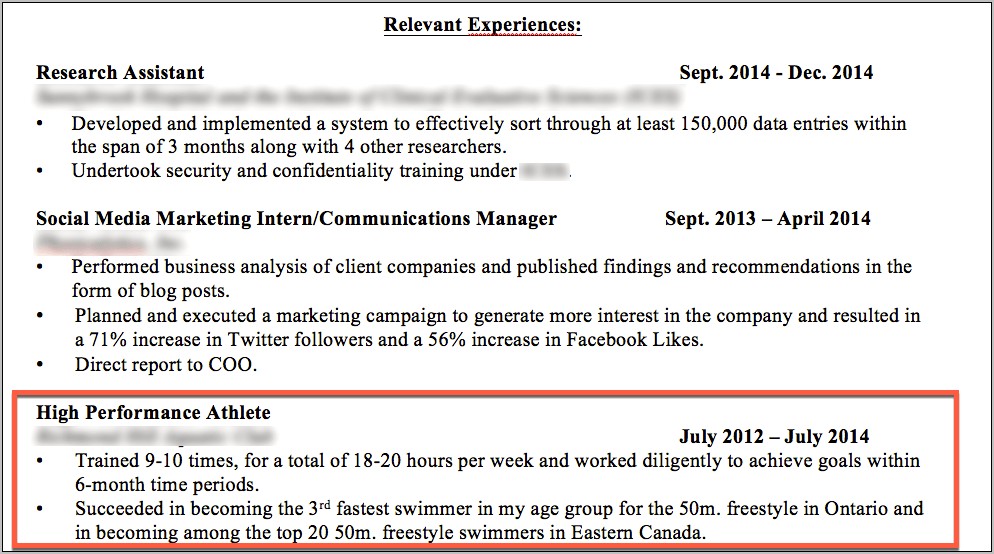 Average Point Of Experience On Resume