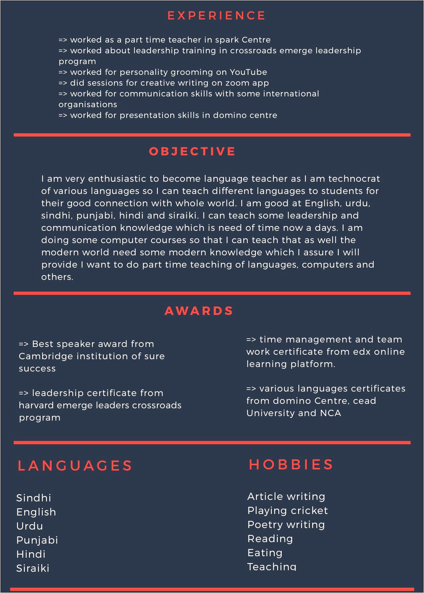 Awards That Look Good On A Harvard Resume