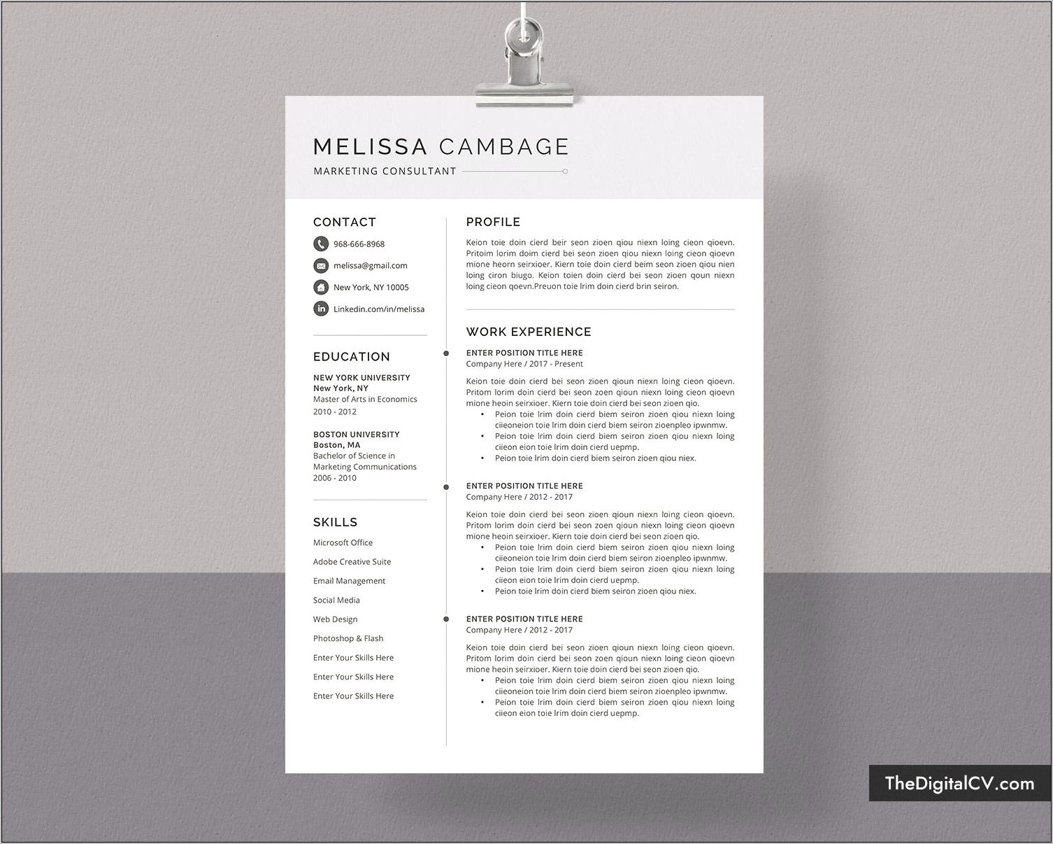 Awesom Word Resume Templates For It Jobs