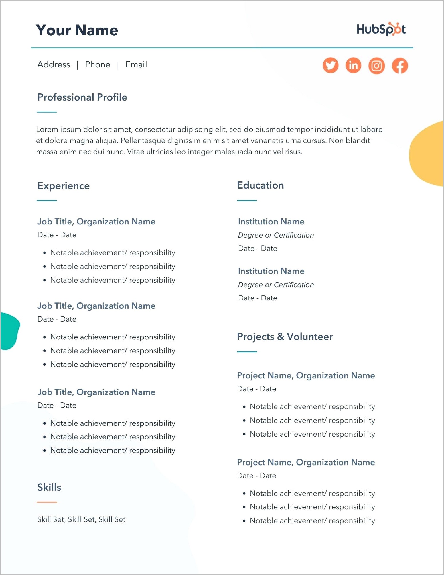 Awesome Ms Word Resume Tempates For It Professionals