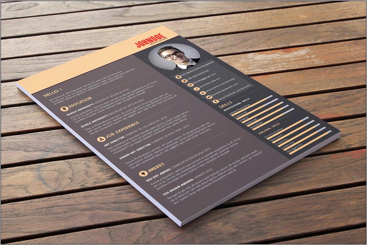 Basic Indesign Resume Template Free Download
