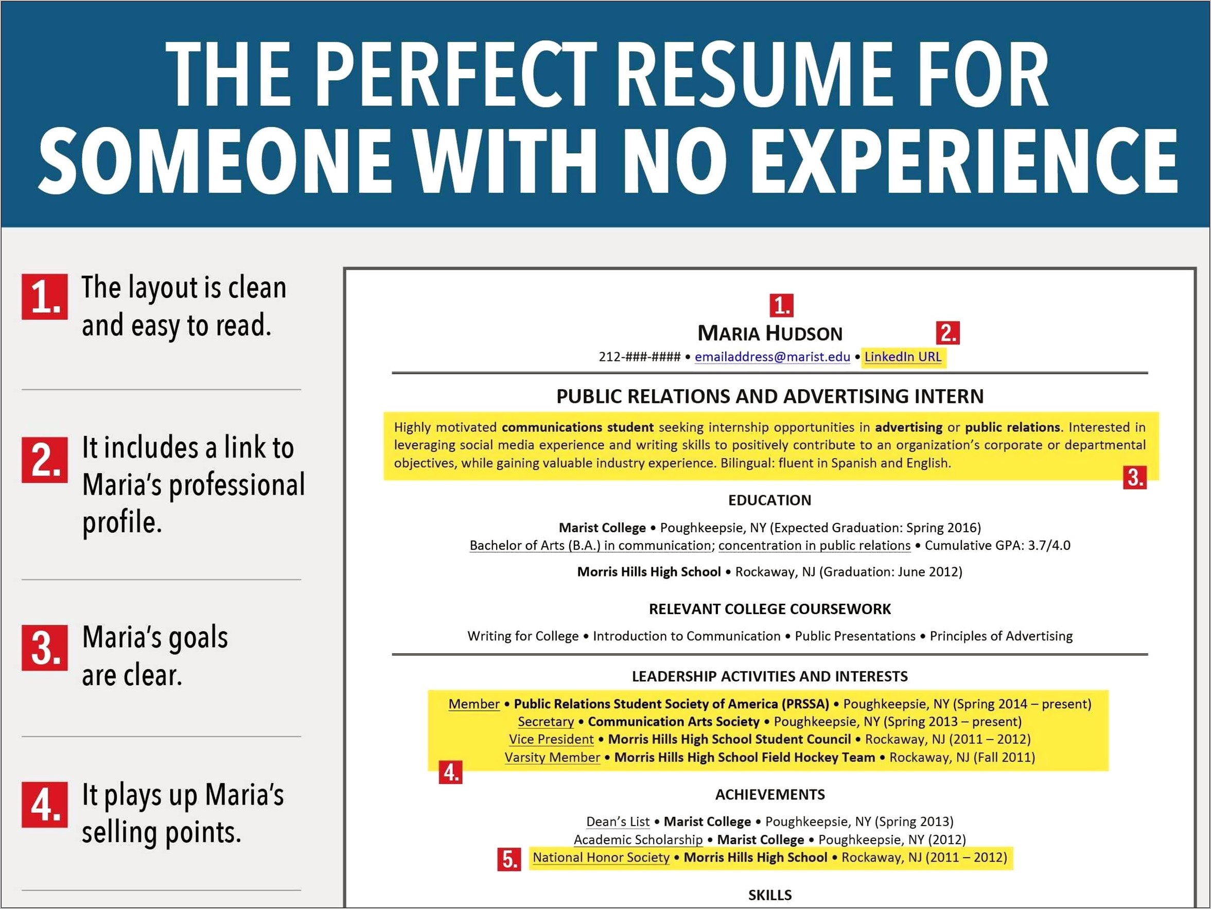 Basic No Experience First Resume Template