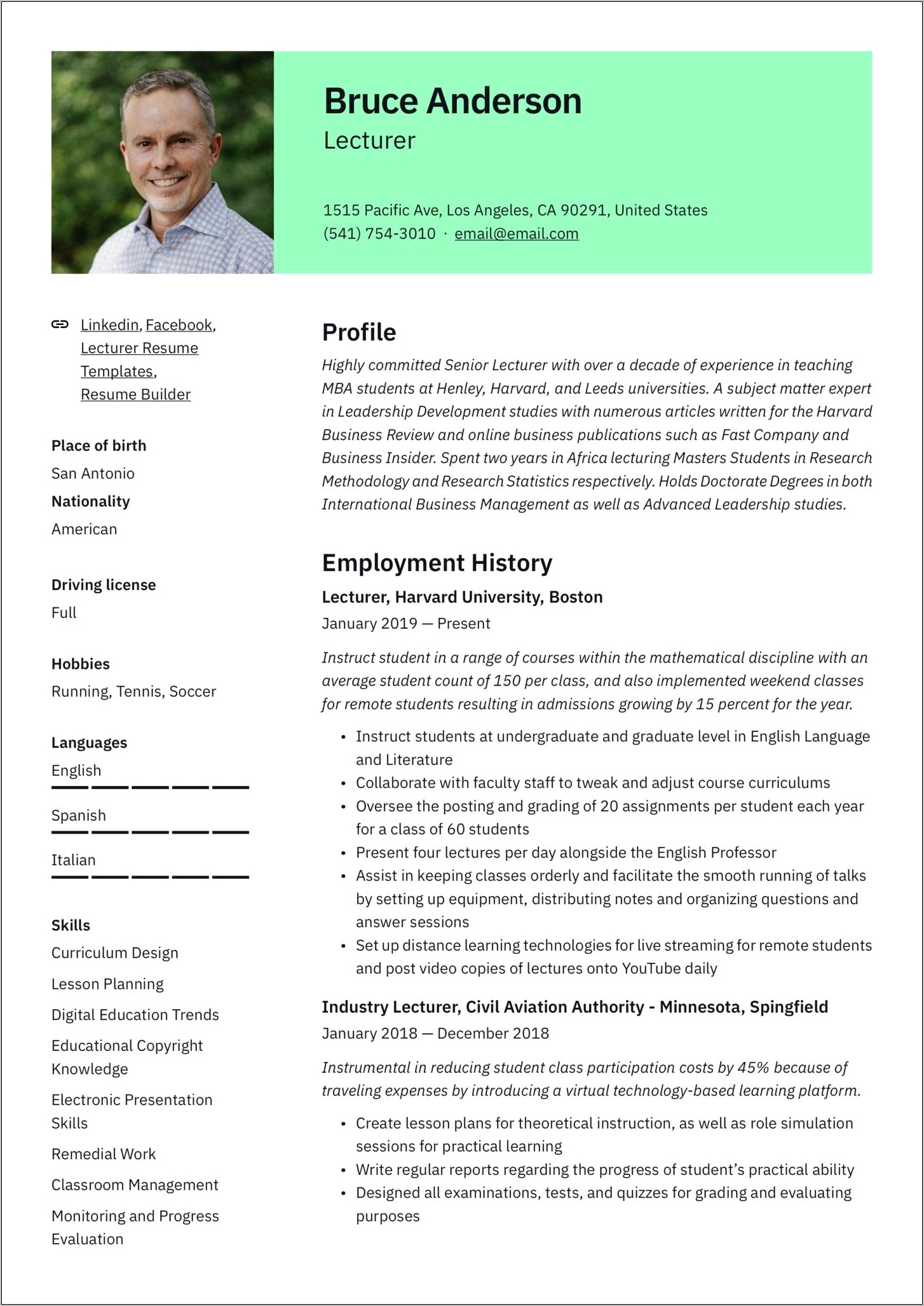 Basic Resume And Interview Skills Syllabus