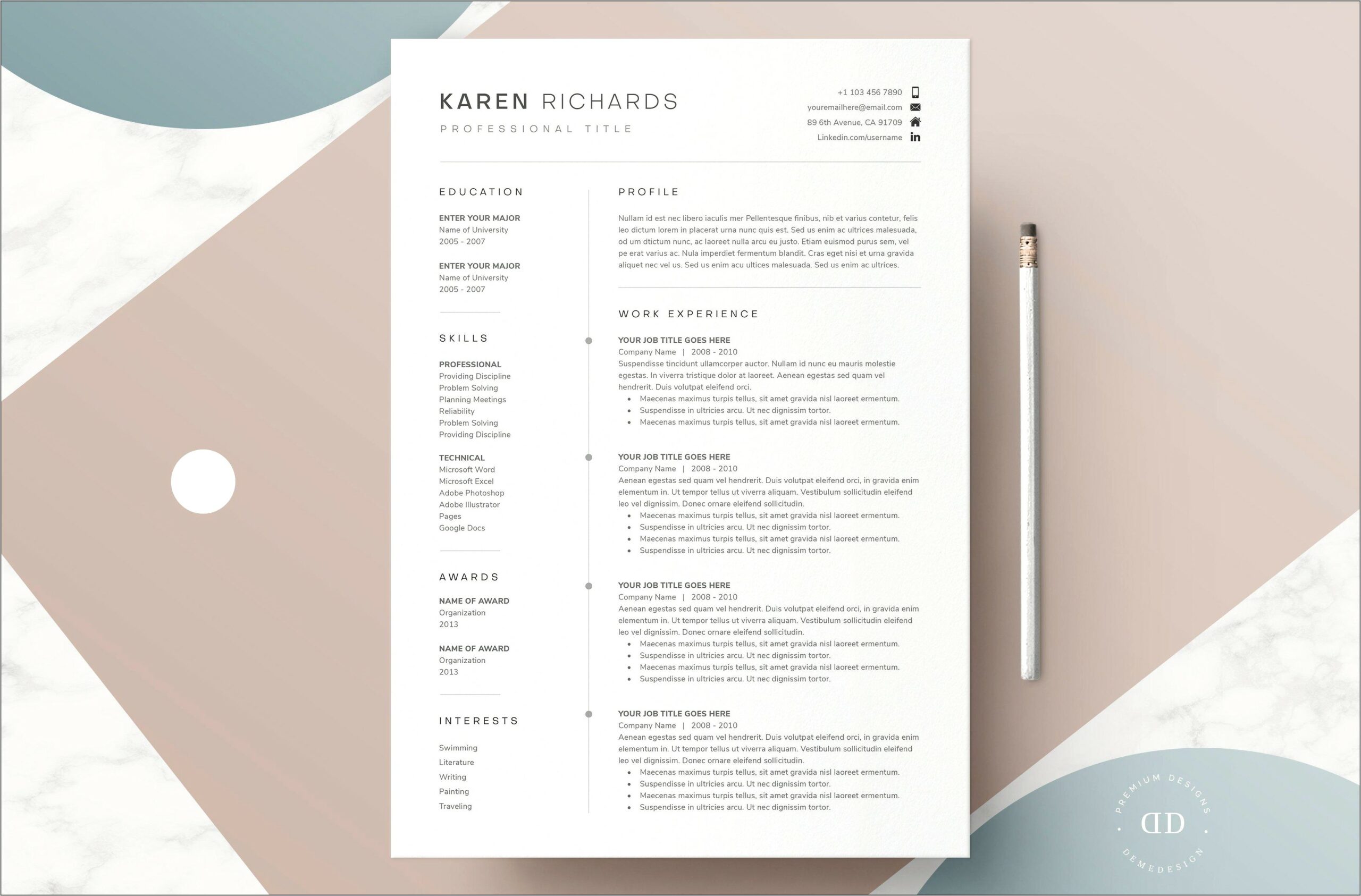 Best 2 Page Resume Templates 2019