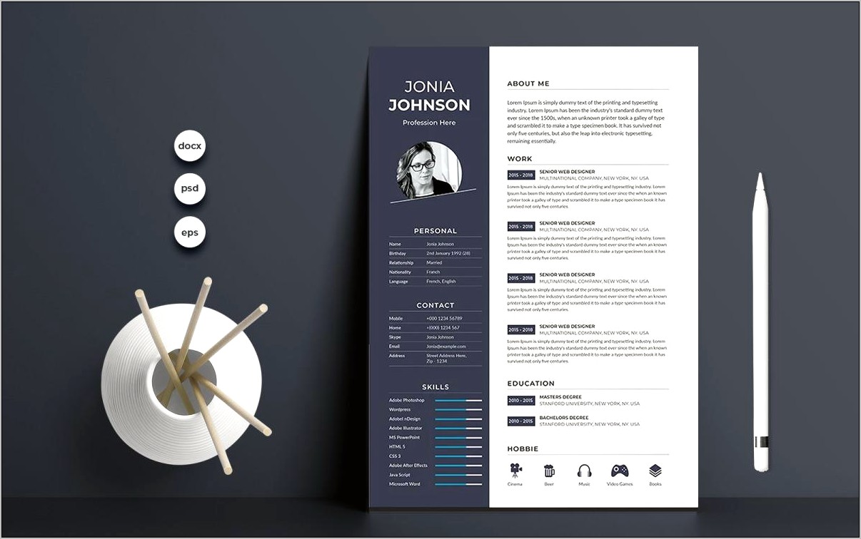 Best 2018 Resume Template 3 Pages