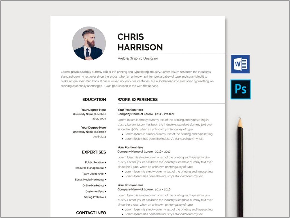 Best Business Resume 2019 Word Template