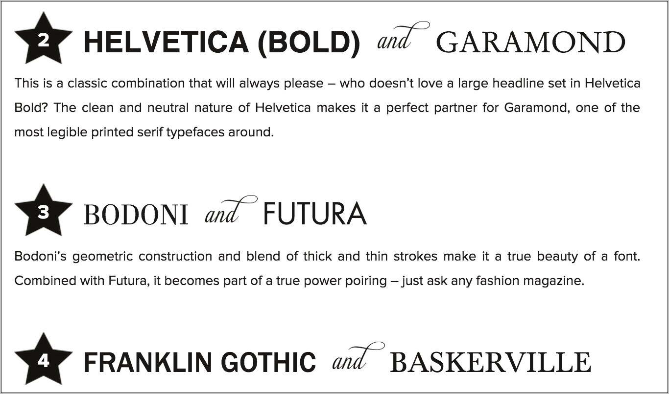 Best Convinations Of Fonts In A Resume