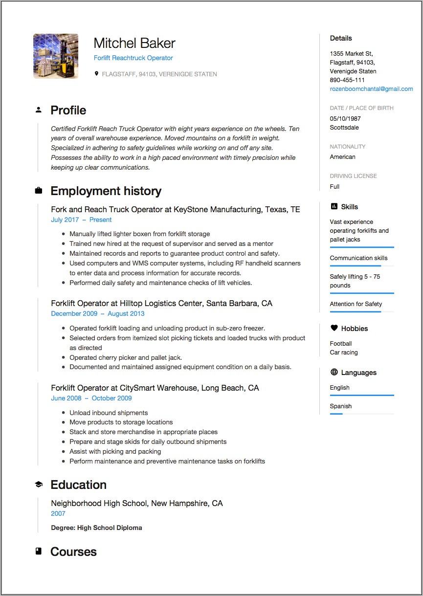 Best Example Of A Functional Resume Format